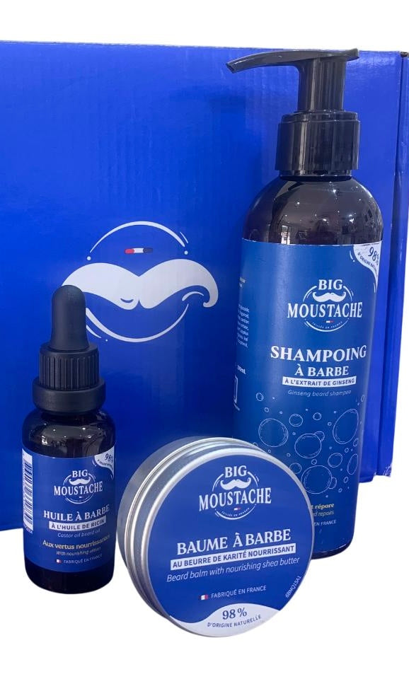 Kit  Soins Essentiels pour barbe et face très fournie